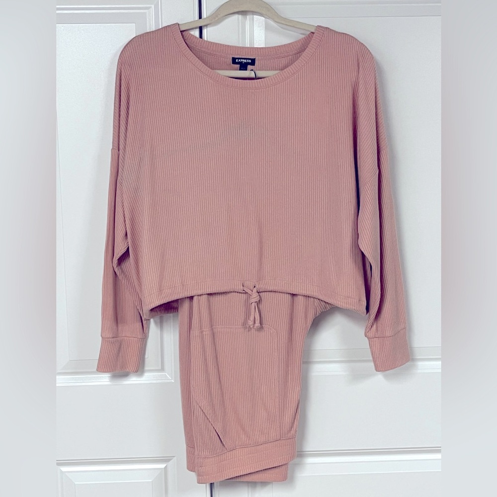 Express 2- Pc Ribbed Loungewear - Picture 1 of 7